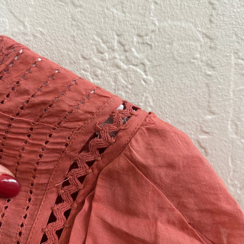 SEA New York $495 Weatherly Pom Crochet Dress in Salmon - Picture 10 of 11